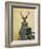 Deer in Blue Dress-Fab Funky-Framed Premium Giclee Print