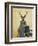 Deer in Blue Dress-Fab Funky-Framed Art Print