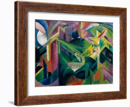 Deer in Cloister Garden, 1912-Franz Marc-Framed Giclee Print