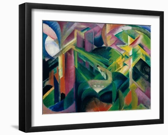 Deer in Cloister Garden, 1912-Franz Marc-Framed Giclee Print