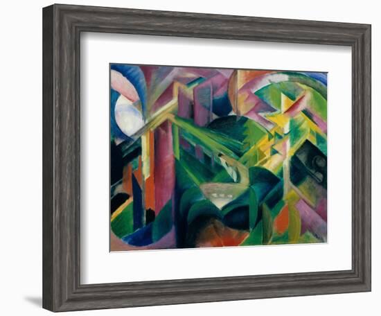 Deer in Cloister Garden, 1912-Franz Marc-Framed Giclee Print