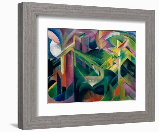 Deer in Cloister Garden, 1912-Franz Marc-Framed Giclee Print