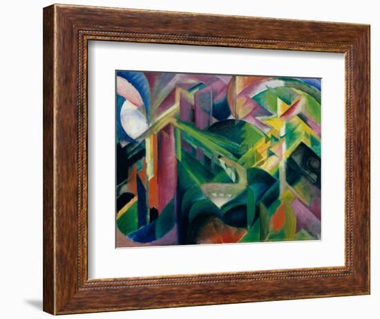 Deer in Cloister Garden, 1912-Franz Marc-Framed Giclee Print