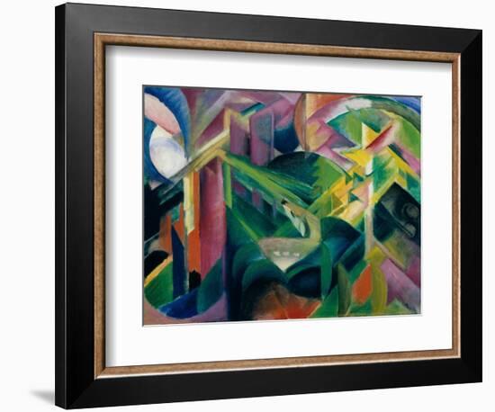 Deer in Cloister Garden, 1912-Franz Marc-Framed Giclee Print