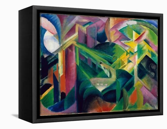 Deer in Cloister Garden-Franz Marc-Framed Premier Image Canvas