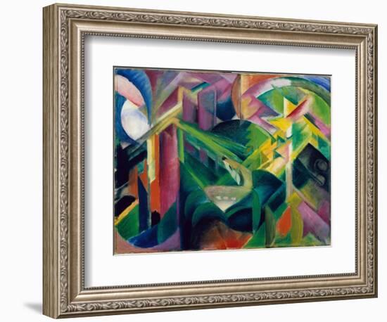 Deer in Cloister Garden-Franz Marc-Framed Giclee Print