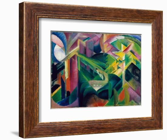 Deer in Cloister Garden-Franz Marc-Framed Giclee Print