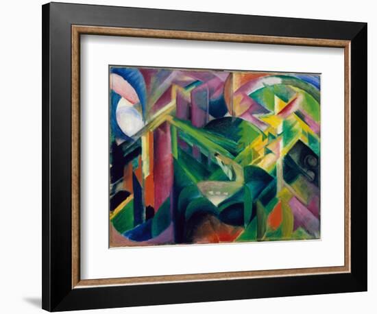 Deer in Cloister Garden-Franz Marc-Framed Giclee Print