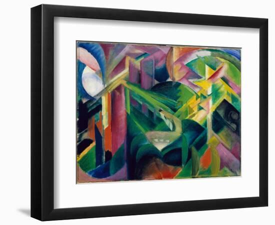 Deer in Cloister Garden-Franz Marc-Framed Giclee Print