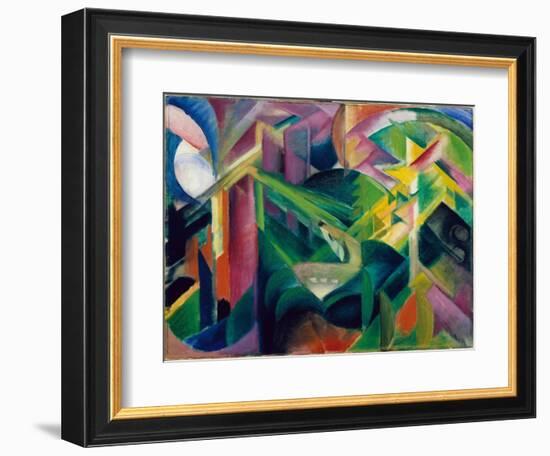 Deer in Cloister Garden-Franz Marc-Framed Giclee Print