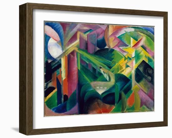 Deer in Cloister Garden-Franz Marc-Framed Premium Giclee Print