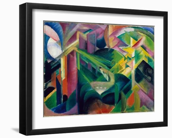 Deer in Cloister Garden-Franz Marc-Framed Giclee Print