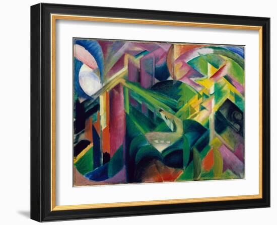 Deer in Cloister Garden-Franz Marc-Framed Giclee Print