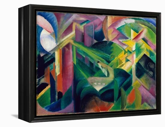 Deer in Cloister Garden-Franz Marc-Framed Premier Image Canvas