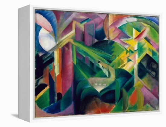 Deer in Cloister Garden-Franz Marc-Framed Premier Image Canvas