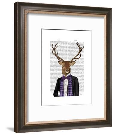 Deer in Evening Suit, Portrait Art Print by Fab Funky | Art.com