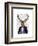 Deer in Evening Suit, Portrait-Fab Funky-Framed Art Print