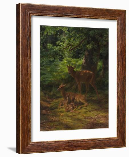 Deer in Repose, 1867-Rosa Bonheur-Framed Giclee Print