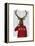 Deer in Ski Sweater-Fab Funky-Framed Stretched Canvas