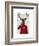 Deer in Ski Sweater-Fab Funky-Framed Premium Giclee Print