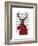 Deer in Ski Sweater-Fab Funky-Framed Premium Giclee Print