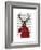 Deer in Ski Sweater-Fab Funky-Framed Premium Giclee Print