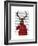 Deer in Ski Sweater-Fab Funky-Framed Premium Giclee Print