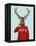 Deer in Ski Sweater-Fab Funky-Framed Stretched Canvas