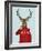 Deer in Ski Sweater-Fab Funky-Framed Art Print