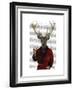Deer in Smoking Jacket-Fab Funky-Framed Art Print
