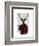 Deer in Smoking Jacket-Fab Funky-Framed Art Print