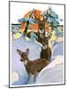 "Deer in Snow,"February 7, 1931-Paul Bransom-Mounted Giclee Print