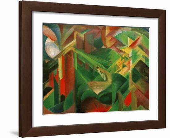 Deer in the Convent Garden-Franz Marc-Framed Giclee Print