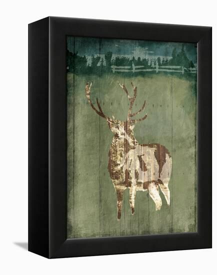 Deer In The Field-OnRei-Framed Stretched Canvas