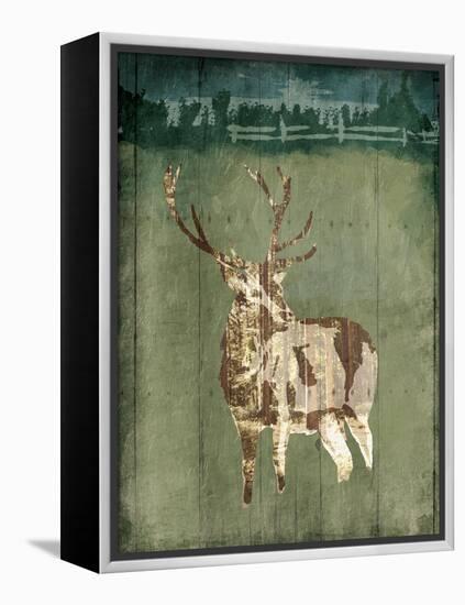 Deer In The Field-OnRei-Framed Stretched Canvas