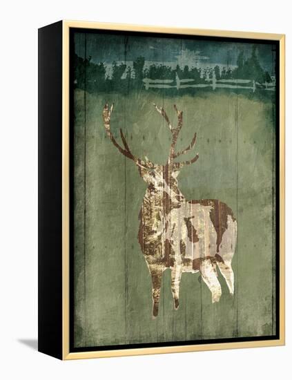 Deer In The Field-OnRei-Framed Stretched Canvas