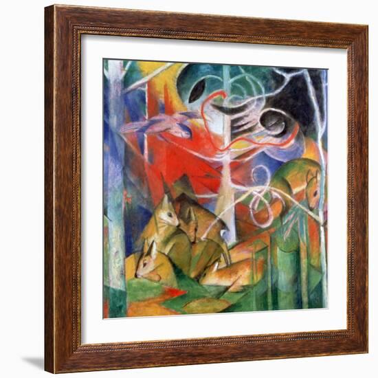 'Deer in the Forest I', 1911. Artist: Marc Franz-Marc Franz-Framed Giclee Print