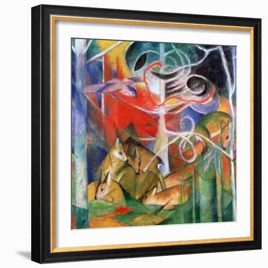 'Deer in the Forest I', 1911. Artist: Marc Franz-Marc Franz-Framed Giclee Print