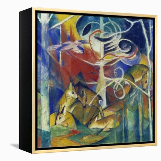 Deer in the Forest I, 1913-Franz Marc-Framed Premier Image Canvas