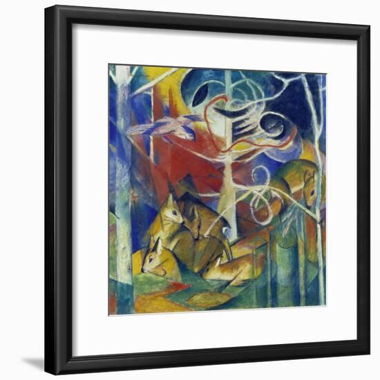 Deer in the Forest I, 1913-Franz Marc-Framed Giclee Print