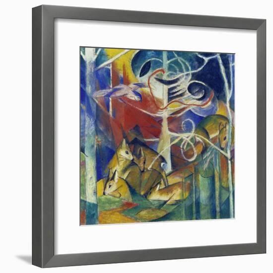 Deer in the Forest I, 1913-Franz Marc-Framed Giclee Print