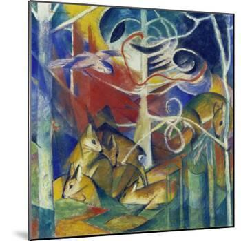 Deer in the Forest I, 1913-Franz Marc-Mounted Giclee Print