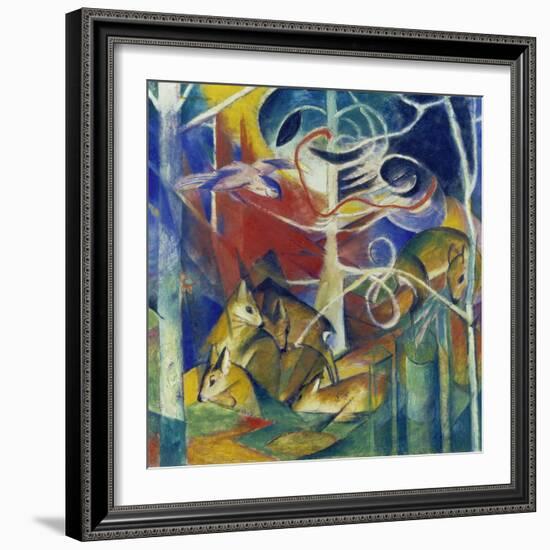 Deer in the Forest I, 1913-Franz Marc-Framed Giclee Print