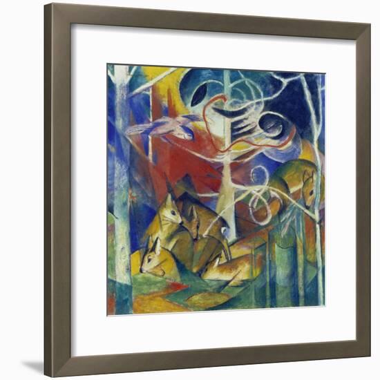 Deer in the Forest I, 1913-Franz Marc-Framed Giclee Print