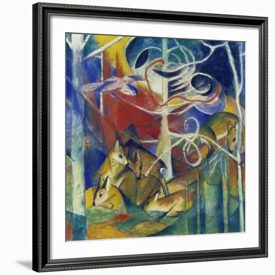 Deer in the Forest I, 1913-Franz Marc-Framed Giclee Print