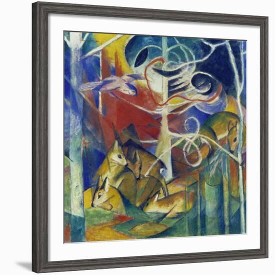 Deer in the Forest I, 1913-Franz Marc-Framed Giclee Print