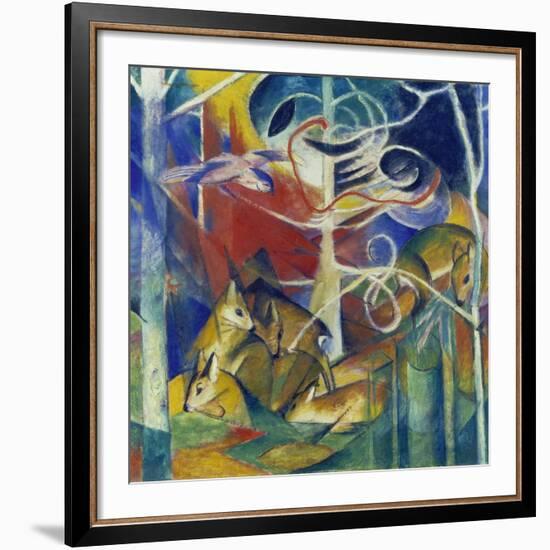 Deer in the Forest I, 1913-Franz Marc-Framed Giclee Print