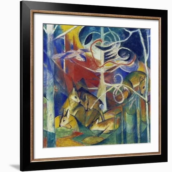 Deer in the Forest I, 1913-Franz Marc-Framed Giclee Print