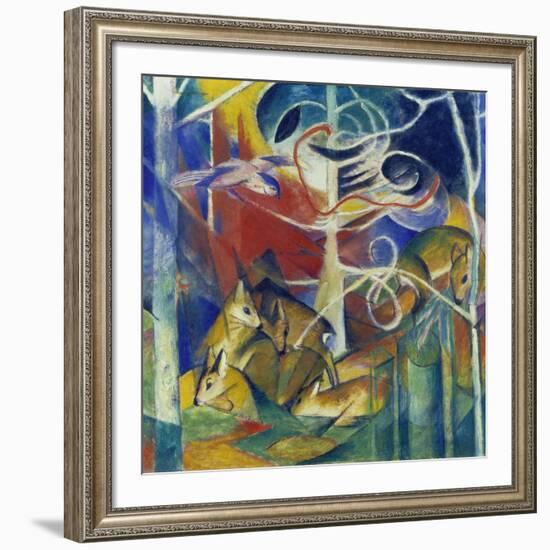 Deer in the Forest I, 1913-Franz Marc-Framed Giclee Print