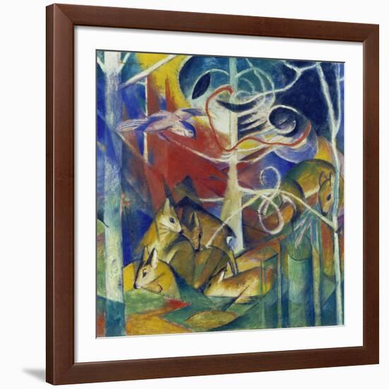 Deer in the Forest I, 1913-Franz Marc-Framed Giclee Print